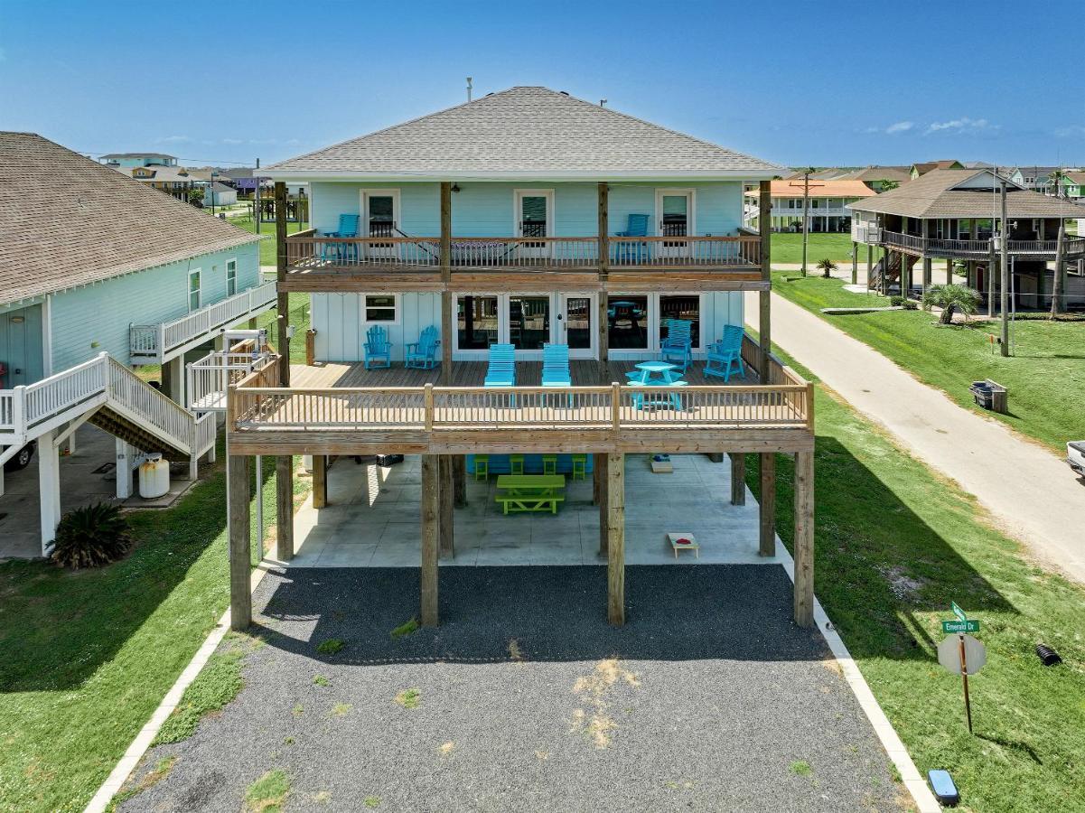 Beachfront - Hot Tub - Bbq - 14 Guests Vila Bolivar Peninsula Exterior foto