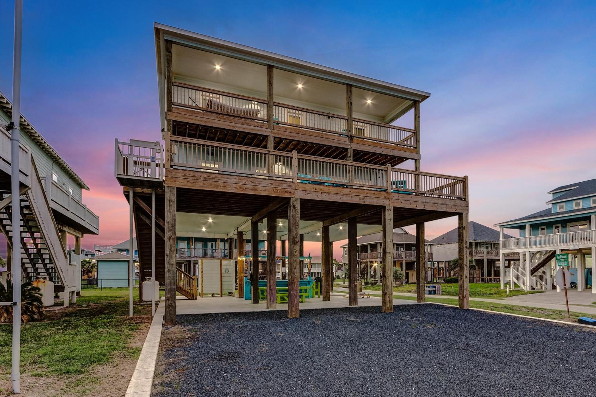 Beachfront - Hot Tub - Bbq - 14 Guests Vila Bolivar Peninsula Exterior foto